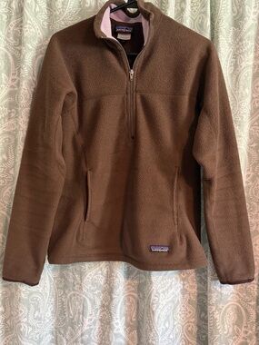 90’s Patagonia Synchilla Marsupial Half-Zip Fleece Pullover Chocolate Lilac